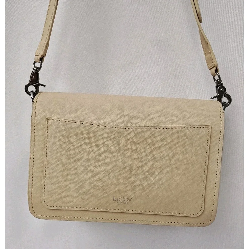 Botkier Handbag Medium Taupe Cream  Crosstown‎ Leather Hobo Bag Purse
